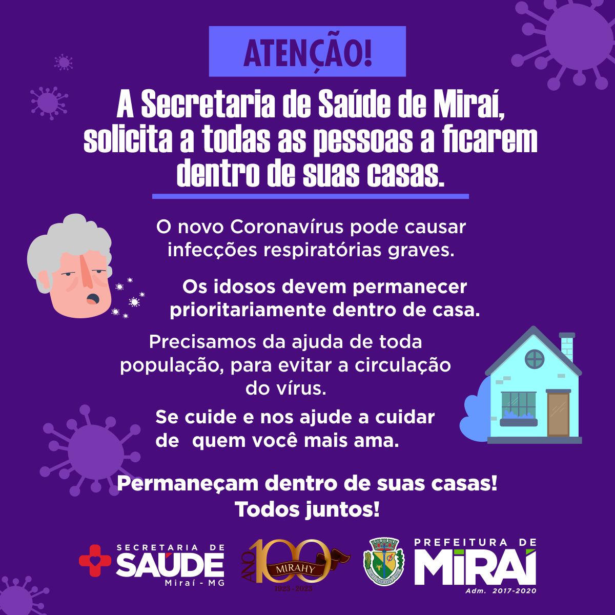 PREFEITURA DE MIRAÍ aviso para todos corona