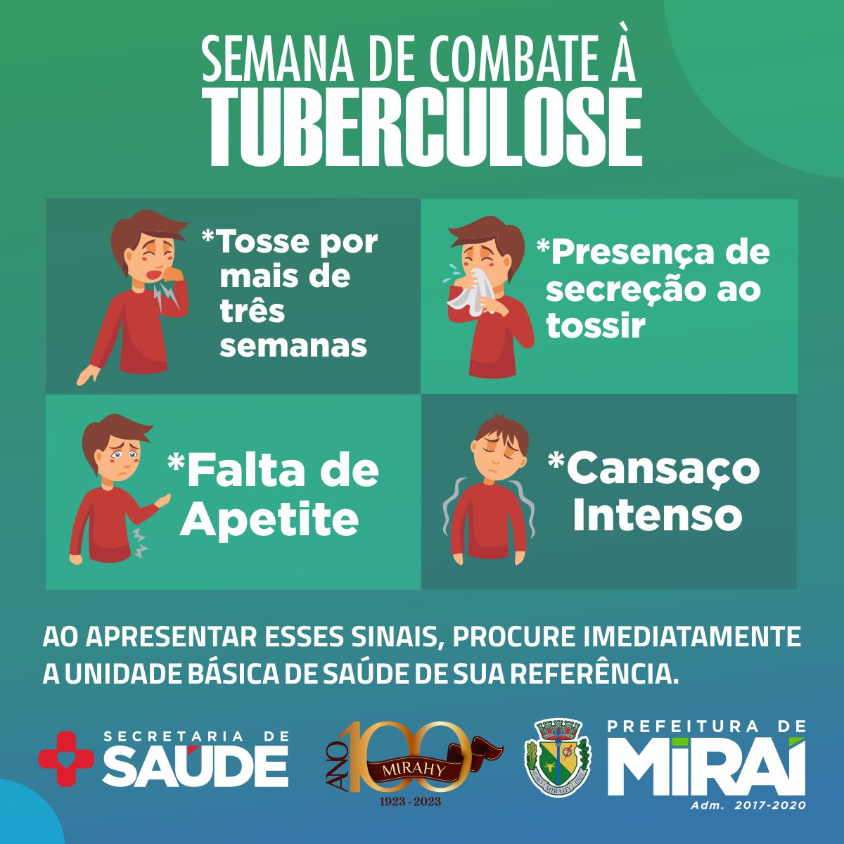 PREFEITURA DE MIRAÍ semana combate tuberculose