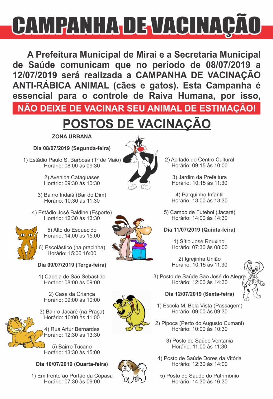 Vacinação antirrábica